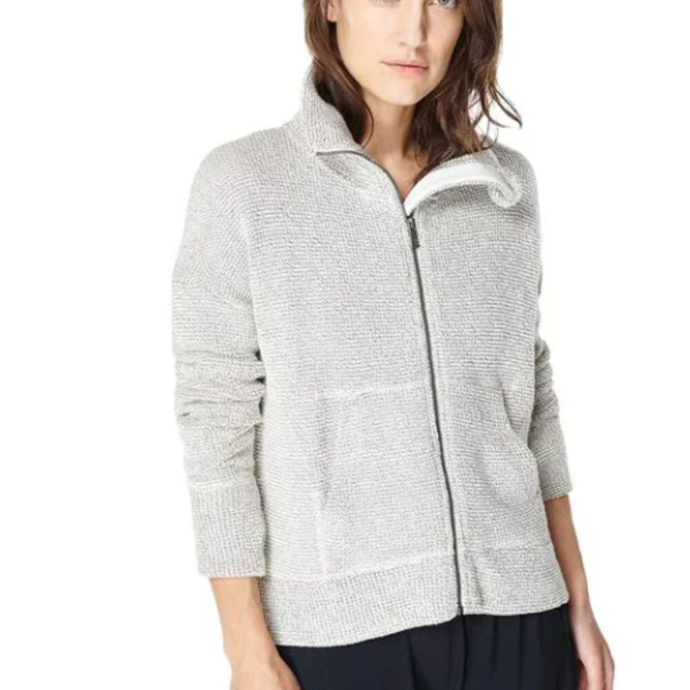 Sweaty Betty Restful Boucle Zip Through Jacket Sz XXL Gym Outdoors Cozy